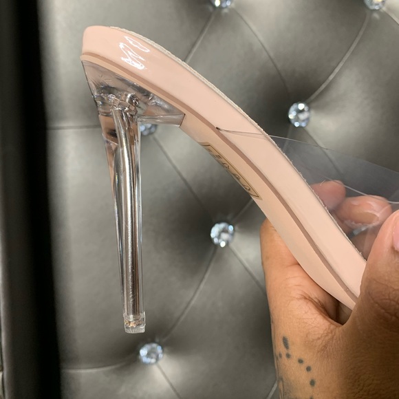 Fashion Nova Clear Cinderella Heels - Picture 4 of 4